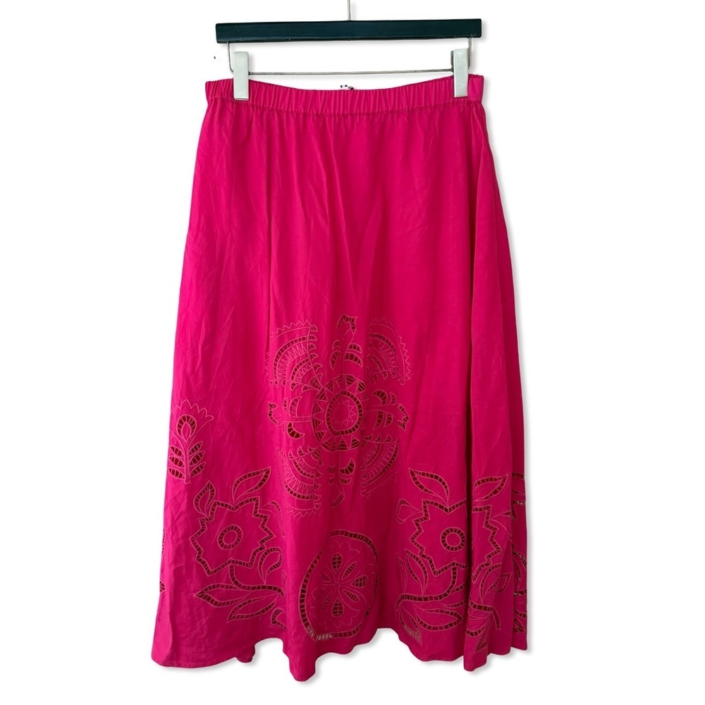 MISA Los Angeles Annalisse skirt Pink Floral crochet cotton NWT Sz M